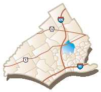 Map of Springfield, PA